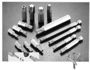 Bity TORX, různé velikosti, úchyt 1/4", délka 25 mm - JONNESWAY, Velikost: T30