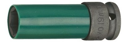 Nástrčné hlavice 1/2", s krytkou na ALU, pro rázové utahováky, 15-27mm - JONNESWAY, Velikost: 22 mm