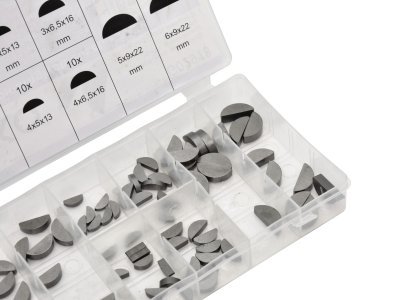Klínová pera polokruhová 3.0x5.0 - 6.0x9.0 mm, sada 80 ks