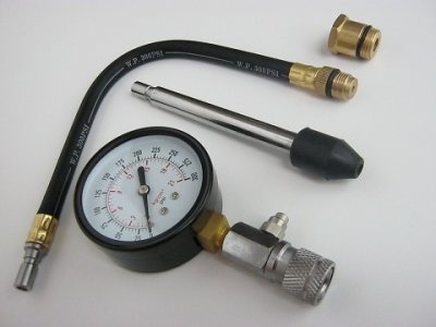 Kompresiometr pro benzinové motory, sada 4 dílů - QUATROS QS30191