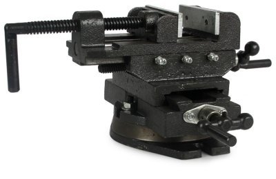 Křížový strojní svěrák, otočný, čelisti 100 mm
