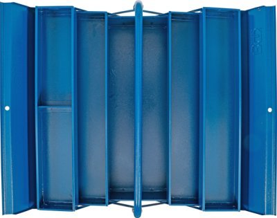 Rozkládací montážní skříňka - basa na nářadí, 530x200x200 mm, 5 přihrádek - BGS 33002