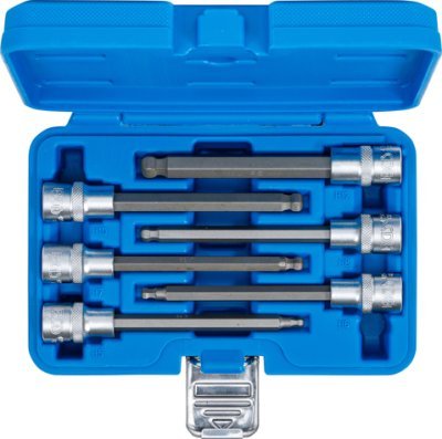 Zástrčné hlavice Imbus s kuličkou 1/2", H5-H12, prodloužené 140 mm, sada 6 dílů - BGS 4258