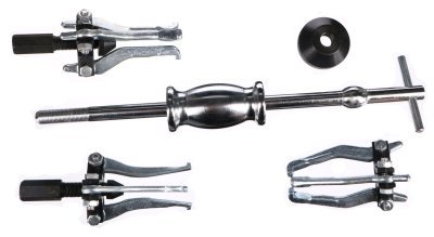 Sada 3-ramenných stahováků s rázovým kluzkým kladivem na ložiska MECHANIC PULLER SET 5 SIX