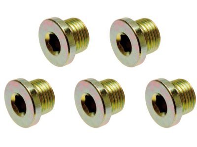 Zátky - výpustné šrouby olejových van, různé rozměry, sada 5 ks - BGS, Rozměry: M13x1,5 mm