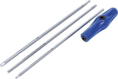 Šroubováky Imbus H6 a H7, TORX T25 na světlomety, prodloužené, sada 4 díly - BGS 7840