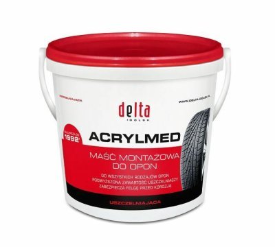 DELTA ACRYLMED Montážní pasta na pneumatiky 4kg - červená