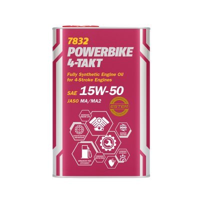 MANNOL 7832 4-T Powerbike 15W50 1L SM, MA/MA2