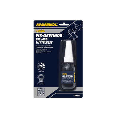 MANNOL 9924 Fix-Gewinde Mittelfest, 10ml - Fixátor šroubových spojů, střední