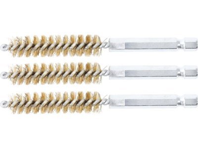 BGS Technic BGS 3078-11-M Mosazné kartáče pr. 11 mm, upínání 1/4", 3 ks (Sada BGS 3078)