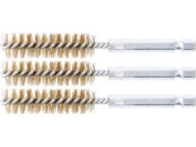BGS Technic BGS 3078-13-M Mosazné kartáče pr. 13 mm, upínání 1/4", 3 ks (Sada BGS 3078)
