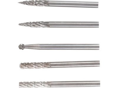 BGS Technic BGS 9596 Stopkové HSS frézy, extra krátké, dřík 3 mm (Sada 5 dílů)