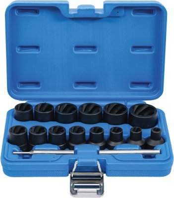 Hlavice 1/2" na poškozené šrouby vel. 8-27 mm, sada 16 ks - BGS 5269