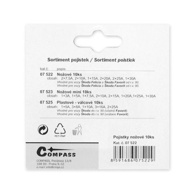 Pojistky ploché COMPASS 07522