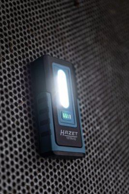 Dílenská montážní LED lampa, 3 W, 300 lm, nastavitelná základna, s háčkem a magnetem