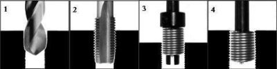 Sada na opravu závitů M14x1,25 - QUATROS QS14187K