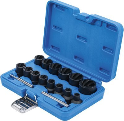 Hlavice 1/2" na poškozené šrouby vel. 8-27 mm, sada 16 ks - BGS 5269
