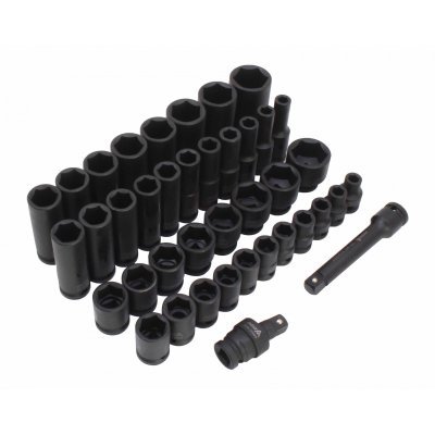 Sada zástrčných hlavic 1/2", úderové, 9-30 mm, 40 ks - Asta A-HEX40F