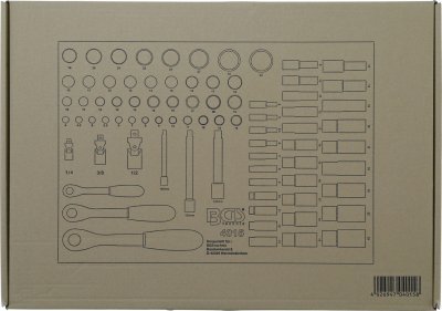 Modul - gola sada 1/4"-3/8"-1/2" 80ks - BGS 4015
