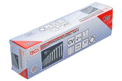 Klíče očkoploché palcové, velikosti 1/4" až 15/16", sada 12 ks - BGS 1195