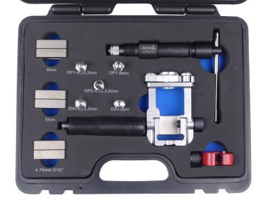 Pertlovací přípravek na úpravu konců brzdových trubek, hydraulické vřeteno, sada - ASTA