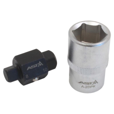 Klíč na výpustě olejových van, pohon 1/2" čtyřhran 8 a 10 mm - ASTA