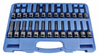 Zástrčné hlavice Imbus, TORX a XZN 1/2", úderové, sada 26 ks - ASTA