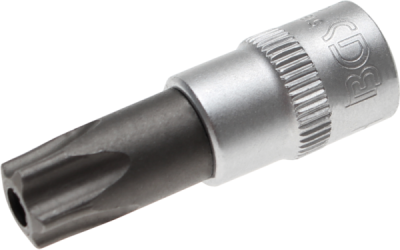 Hlavice zástrčné 1/4" Torx TS, pěticípé s otvorem (různé velikosti) - BGS, Profil: Torx,Velikost: TS30