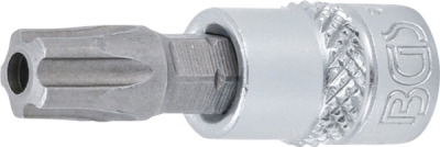 Hlavice zástrčné 1/4" Torx TS, pěticípé s otvorem (různé velikosti) - BGS, Profil: Torx,Velikost: TS30