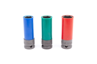 Sada nástrčných hlavic 1/2", s krytkou na ALU pro rázové utahováky - JONNESWAY S18A4103S