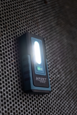Dílenská montážní LED lampa, 3 W, 300 lm, nastavitelná základna, s háčkem a magnetem