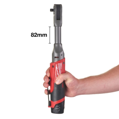 Aku ráčnový utahovák 3/8" 75 Nm, prodloužená hlava 82 mm - Milwaukee M12 FIR38LR-0 FUEL