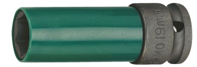 Nástrčné hlavice 1/2", s krytkou na ALU, pro rázové utahováky, 15-27mm - JONNESWAY, Velikost: 19 mm