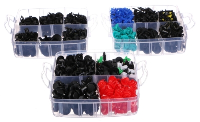 Sada spon, příchytek a kolíků pro čalounění vozidel MECHNIC TRIM CLIP SET, 700 ks - SIXTOL