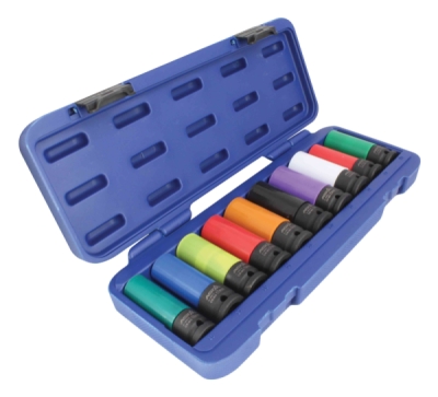 Nástrčné hlavice pro rázové utahováky 1/2", 15-24 mm, sada 10 ks A-WN1210