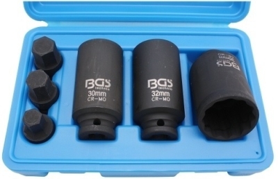 Hlavice 1/2" pro náhonové hřídele 6ks- BGS 5334