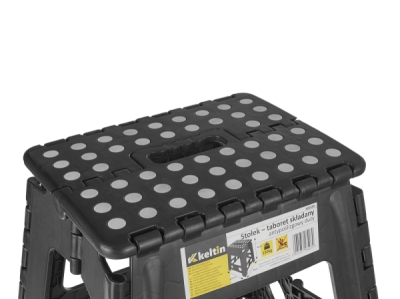 Protiskluzová skládací stolička, nosnost 150 kg, 32,5x39x40 cm