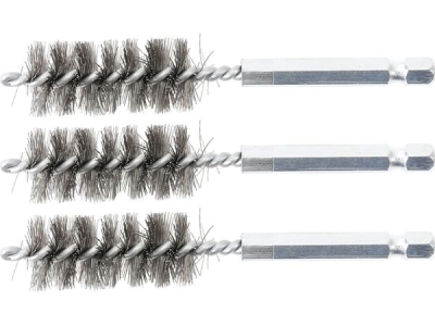 Sady kartáčů na vrtačku, různé průměry, ocelové, 3 ks - BGS technic, Velikost: 9 mm