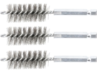 Sady kartáčů na vrtačku, různé průměry, ocelové, 3 ks - BGS technic, Velikost: 9 mm