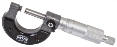 Mikrometr třmenový, rozsah 0 - 25 mm, dělení 0,01 mm - SATRA