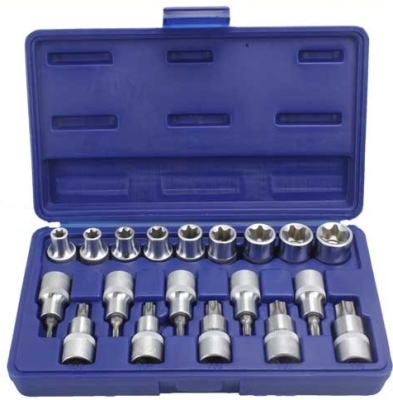 Sada hlavic Torx a Torx-E 1/2", 19ks- MAGG 340019