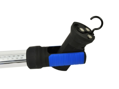 Montážní lampa LED 120 SMD, nabíjecí, s nastavitelným držákem, háčky a magnety