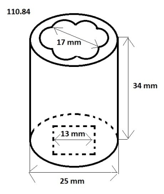 Ořech, hlavice pro poškozené šrouby (různé velikosti), Velikost: 19 mm
