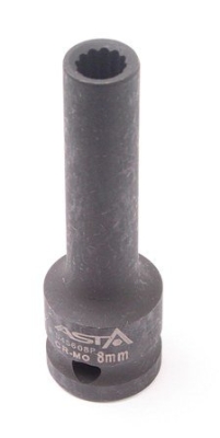 Hlavice nástrčné úderové 1/2", 12hranné, prodloužené 78 mm, různé rozměry - ASTA, Velikost: 24 mm