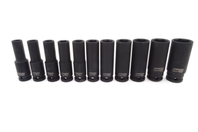 Sada úderových hlavic 1/2", prodloužené, 11 ks, 10-24 mm - JONNESWAY S03AD4111S