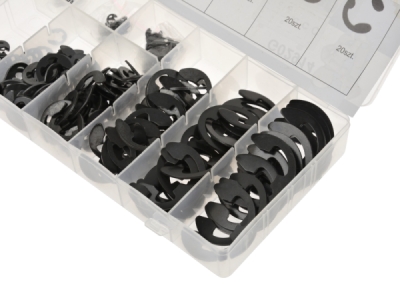 Pojistné kroužky E-KLIP - vnější segrovky, 1,5-22 mm, 300 ks