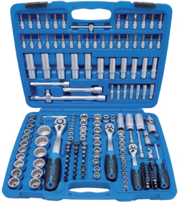 Gola sada 1/4", 3/8", 1/2", 192 dílů, dvanáctihran - BGS 2286
