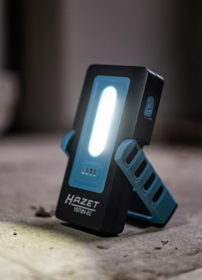 Dílenská montážní LED lampa, 3 W, 300 lm, nastavitelná základna, s háčkem a magnetem