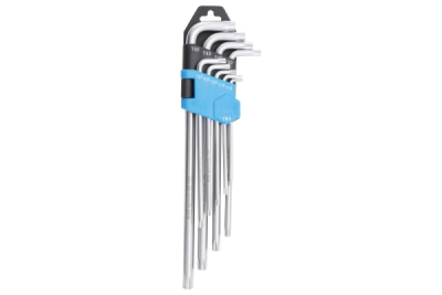 Klíče TORX profil, velikosti T10 až T50, sada 9 ks - BGS 793