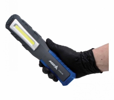 Dílenská montážní lampa, COB LED, 800 lm, nabíjecí, s magnety a háčky - ASTA